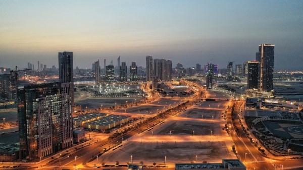 Sunset at Al Reem Island in Abu Dhabi 